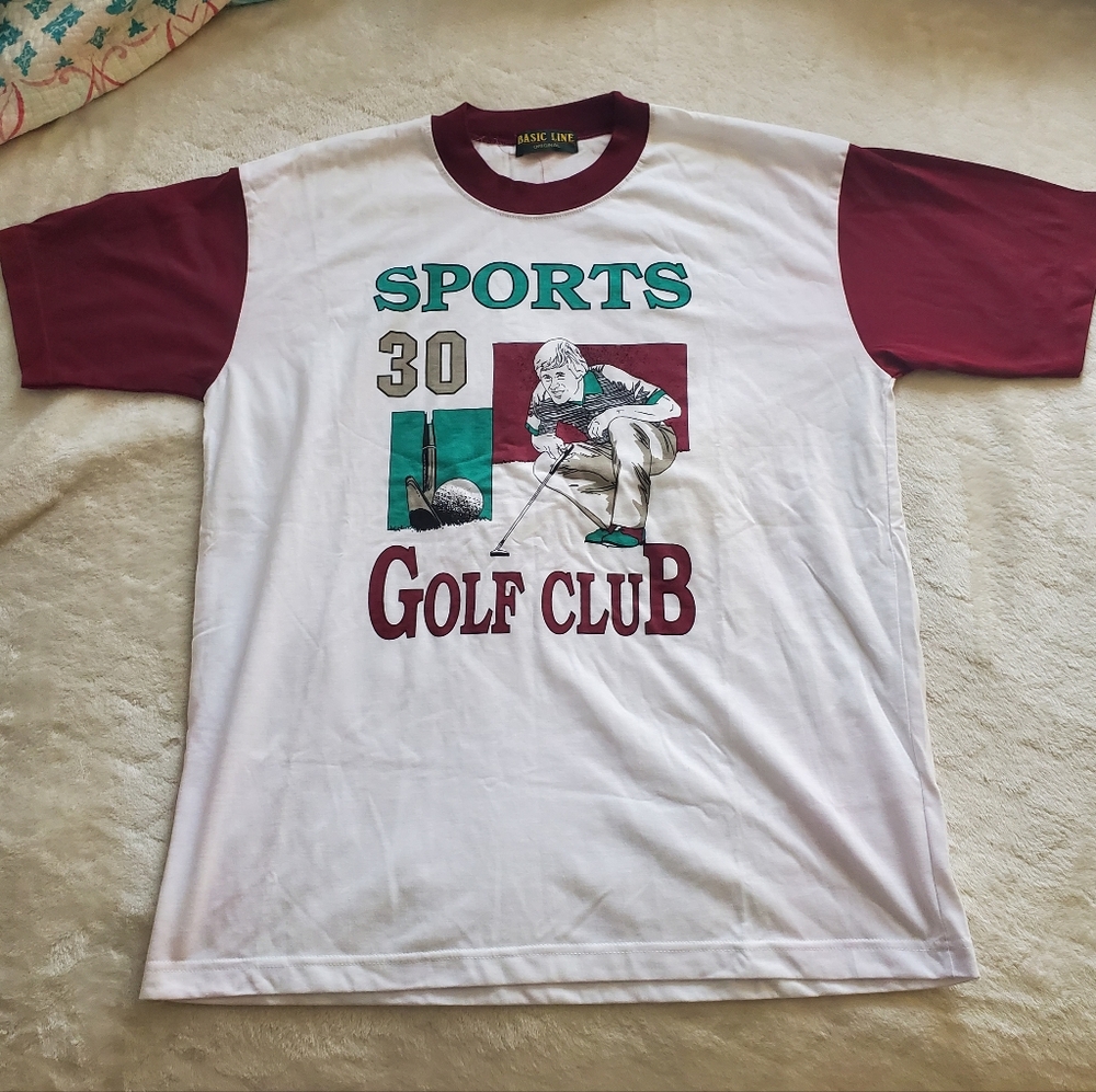 Vintage 80s/90s Sports Golf Club Shirt (Size L)